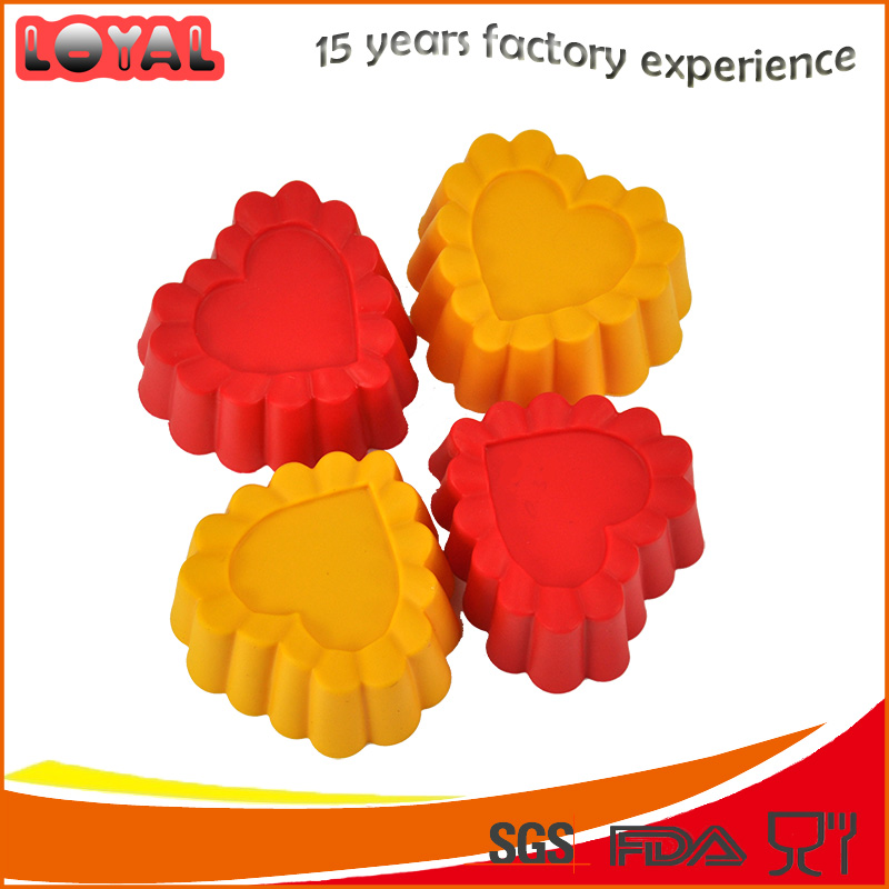 Silicone bakeware heart shaped decorating party cake mould Silicone bakeware heart shaped decorating party cake mould