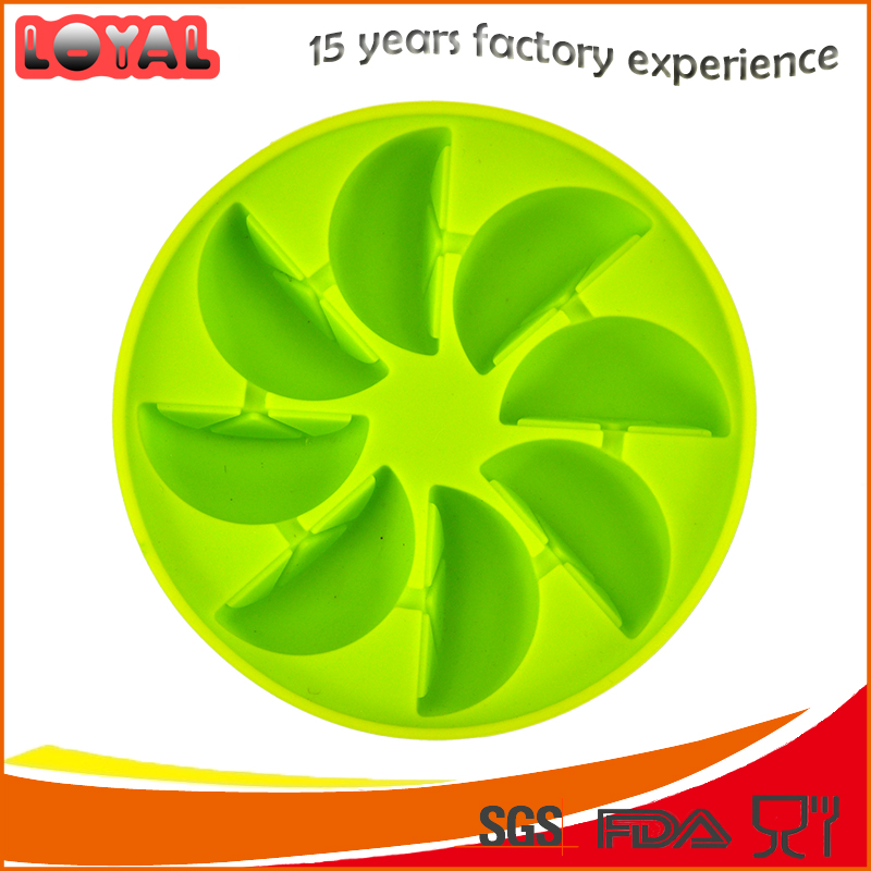 Popular ice mold for bars orange shaped silicone ice cube tray