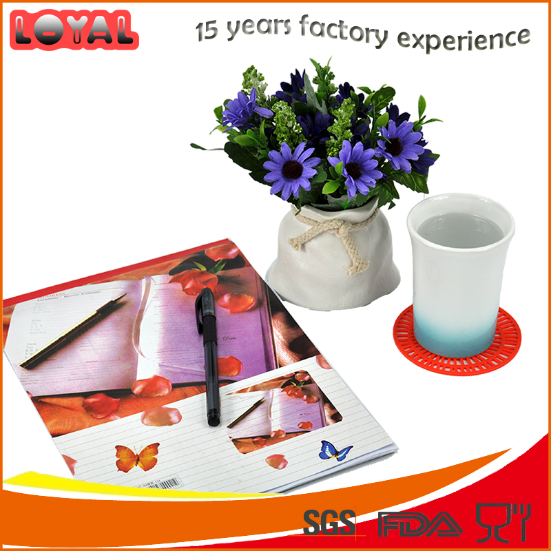 Round shaped silicone wine coaster cup pad for bars Round shaped silicone wine coaster cup pad for bars