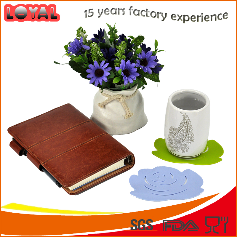 Table decoration flower shaped silicone coaster cup mat Table decoration flower shaped silicone coaster cup mat