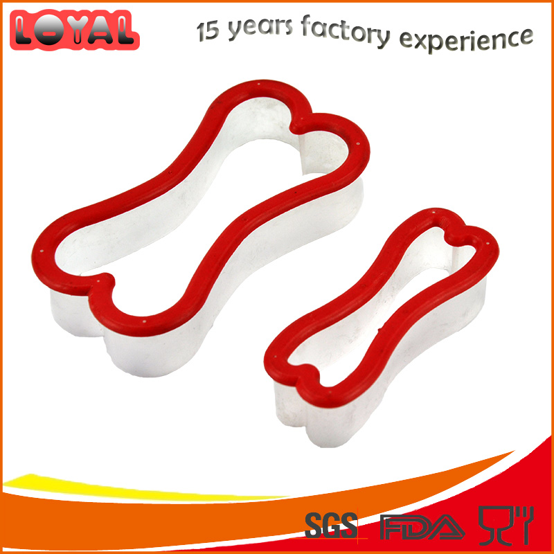Baking tool dog bone shaped plastic bread stamp cookie cutter in different size